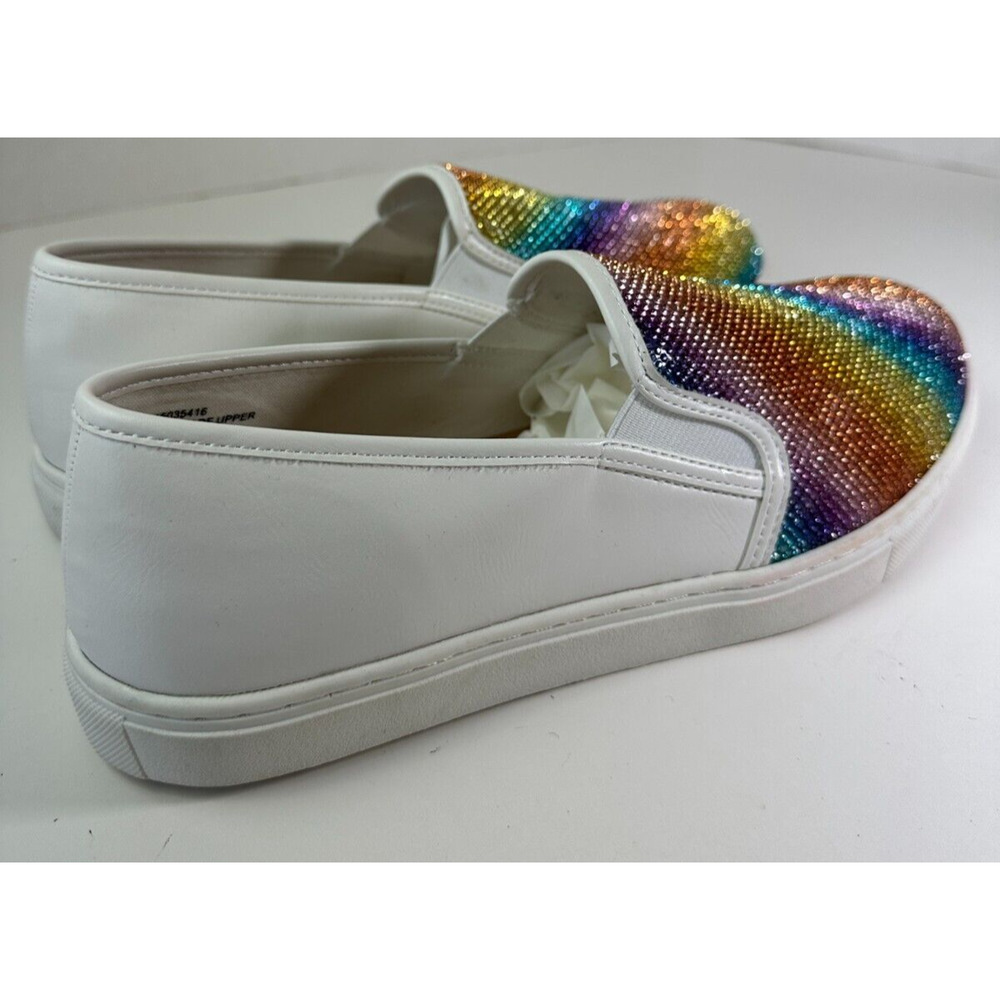 Torrid Embellished Slip On Sneakers Celebrate Love Rainbow Shoes Women's Size 9W - Picture 7 of 15